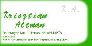 krisztian altman business card